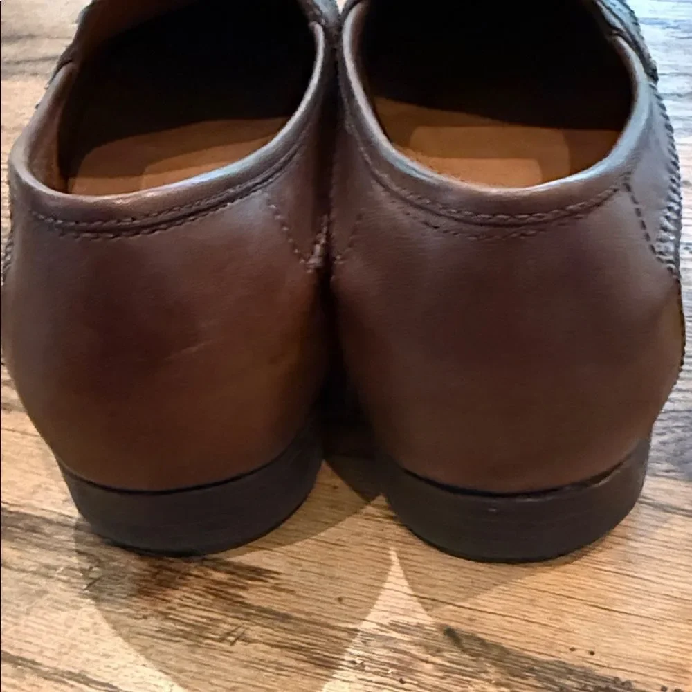 Bass Men's Tan Leather Slip-On Loafers